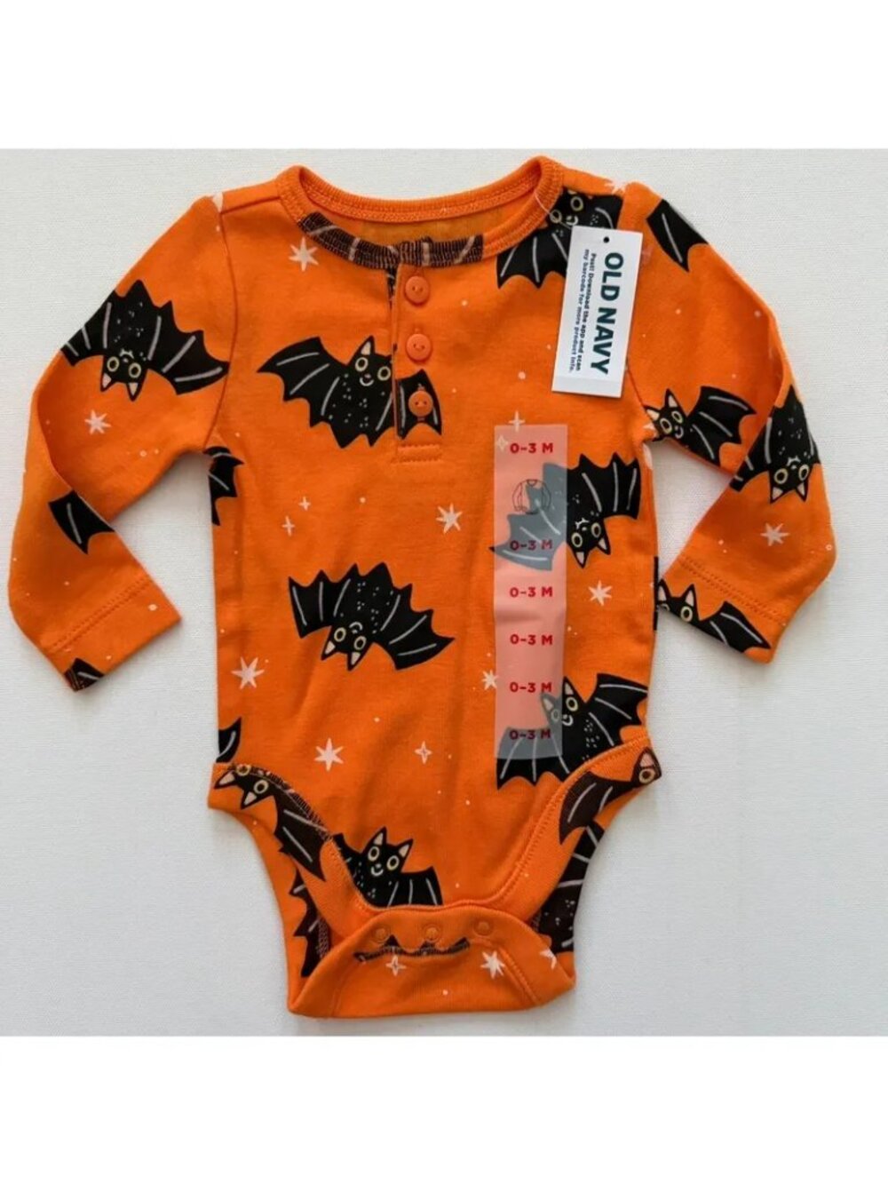 Old Navy Baby Halloween Long Sleeve Onesie Size 0-3 Months